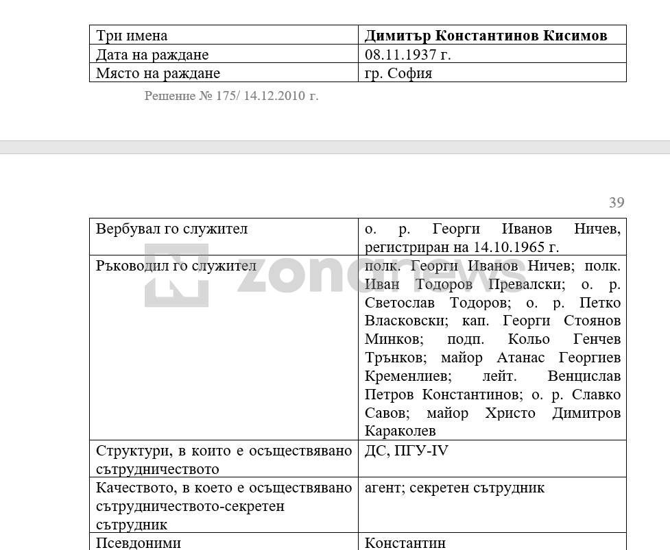 Майор Христо Караколев е ръководил агент Константин на ПГУ-ДС